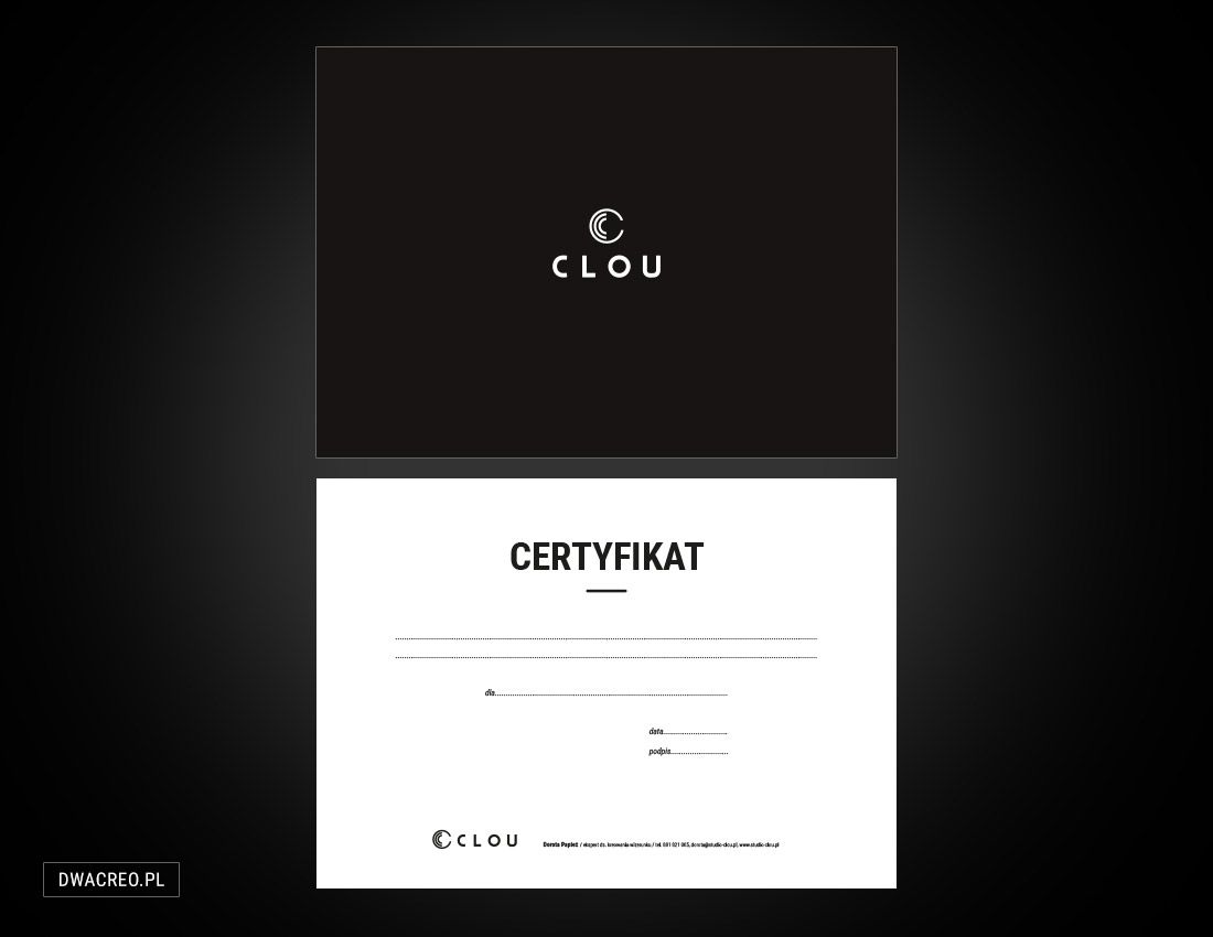 certyfikat clou design - 2Creo-DwaCreo-agencja reklamowa - agencja kreatywna
